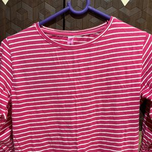 Striped hot pink top