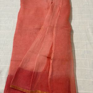 Cotton Net Saree with Blouse