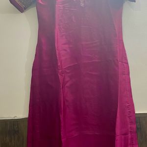 Purple Kurta And Pink Pant With Duppta