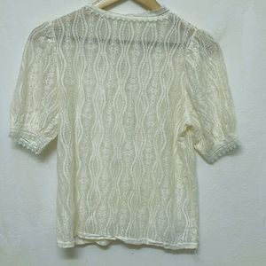 Trendy New Y2k Cream Top For Women