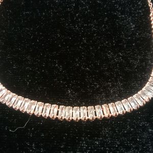 Rosegold Antitarnish Tennis Choker