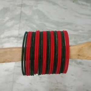 Red And Green Velvet Bangle