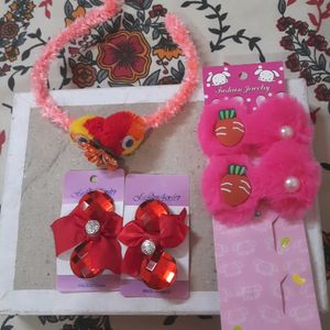 Baby Girl Accessories Bangles, Pins, Hair Band