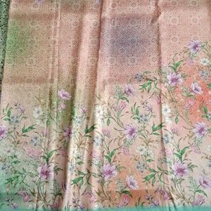 Floral Pattern Digital Softy Saree