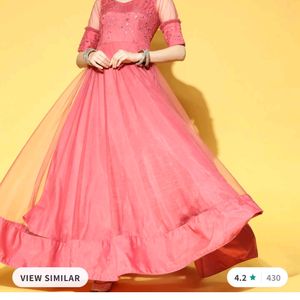 Inddus Peach Color Gown