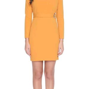 Women Sheath Yellow Dress💛