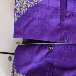 Purple Ethnic Jacket Koti