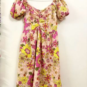 Mini Multicoloured Floral Dress