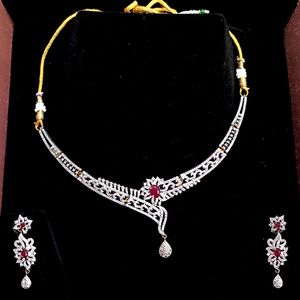 AD Necklace With Earrings