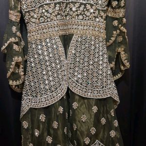 Embroidery Green Lehenga Choli