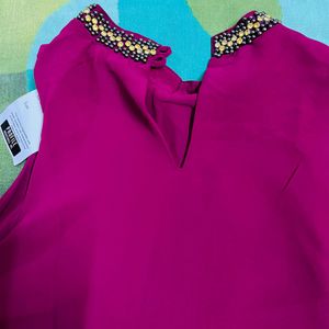 Women Party Wear Stone Work Top