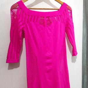 Magenta Colour Frock For Girls