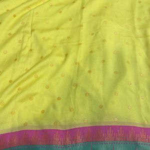 Designer yellow saree (New)