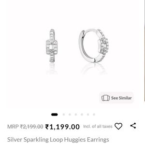 Giva 925 Silver Sparkling Loop Earrings