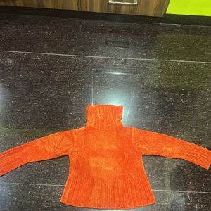 Orange Sweater Top