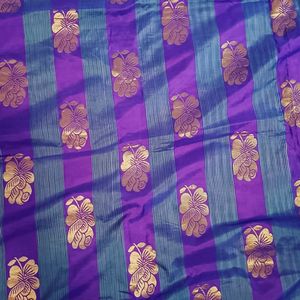 100% Pure Rose Motifs Mulberry Saree