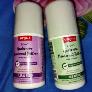 Combo of 2 Sirona Underarm Deodorant Roll- On