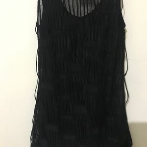 Black Tank Style Long Top