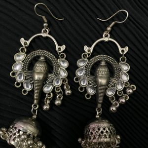 Silver Ganesha Earings