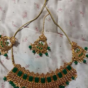 Necklace, Earing, Mangtika Jewelry Set