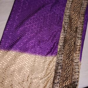 PURPLE SILK SAREE 🟣