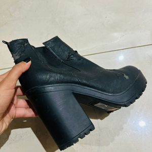 H&M Black Leather Boots