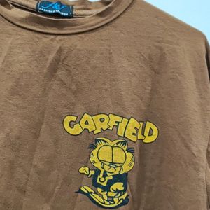 Garfield Brown Crop Tee