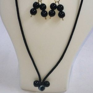 Evil Neck & Eyering set black pendent High qualit