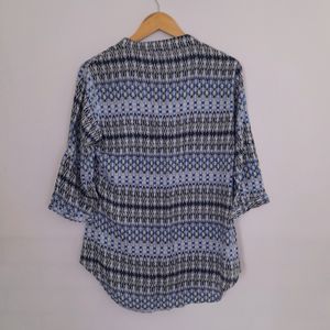 Blue Printed Top (Women's)