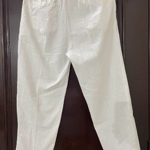 White Cotton Trousers