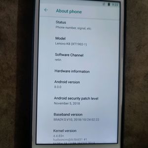 Working Lenovo K8(XT1902-1)