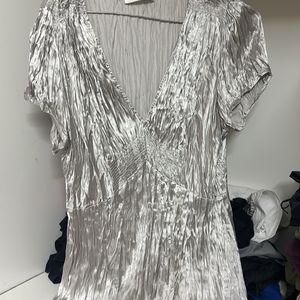 Silver party top