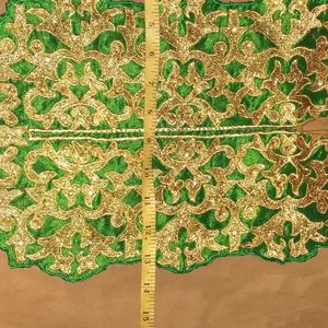 Dijon & Green Salwaar Suit Embroidery