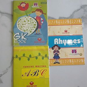 For KG Cursive Writing Book+Rhymes+Gk