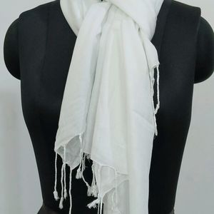 Rayon Plan white stole 28*72