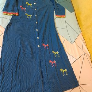 Blue Cotton Kurta