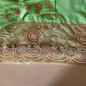 Parrot Green Sari