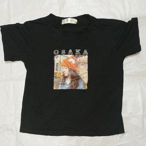 4-6yrs Black T-shirt