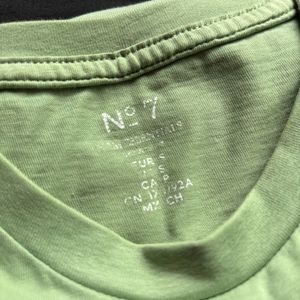 Men Green Colour Cotton T-shirt