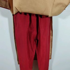 Nude And Maroon Kurta Ser (Women's)