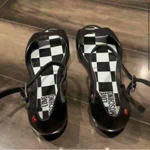 Authentic Moschino peep toe sandals