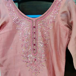 Pink Kurta Vid Dupatta