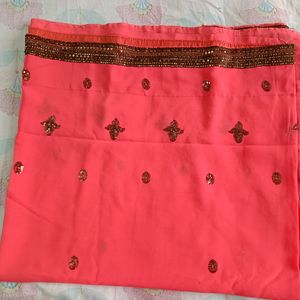 Pinkish Saree