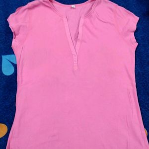 Rosepink  Barbie High Low slim T Shirt