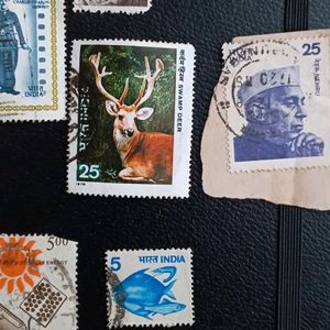 64 Used Postal Stamps