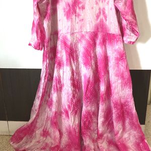 Pink Zari Work Plus Size Gown