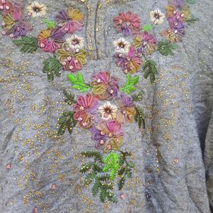 Beautiful Embroidered Winter Sweater