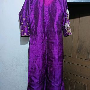 Silk Salwar Suit With Pant And Dupatta