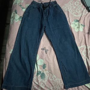 Denim Pants With Elastic