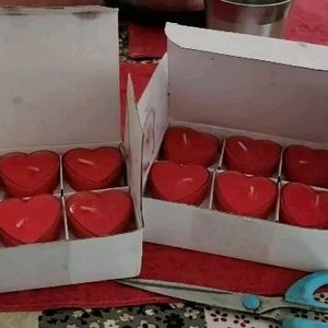 Heart Candles| Pack Of 12